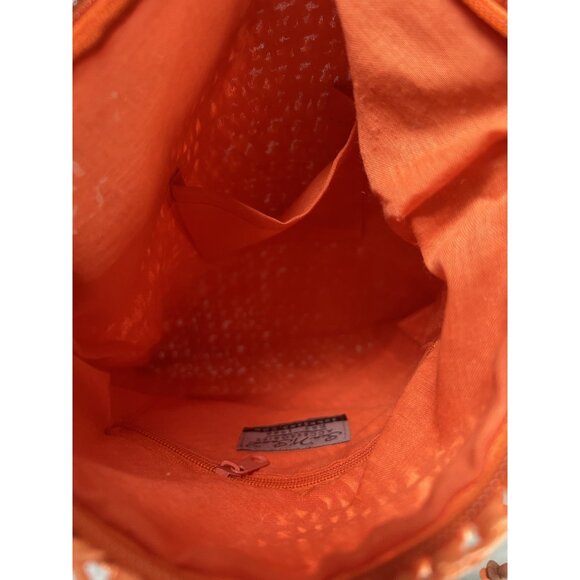 Sun N Sand Orange Straw & Shell Crossbody Boho Tan Purse Bag Beach Casual - Picture 11 of 11